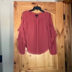 White Black Market Rose Color size 6 Long Sleeve Blouse